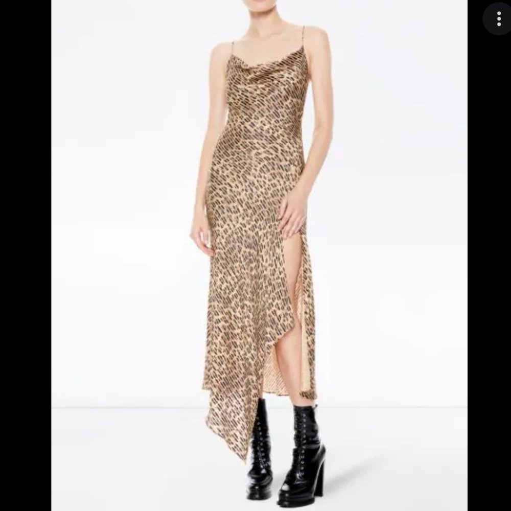 Alice + Olivia Leopard Print Midi Dress